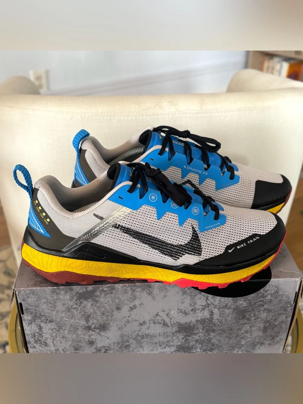 Nike React Wildhorse 8 Trail Running Shoes DR2686-003 Light Iron Ore Sulfur 13